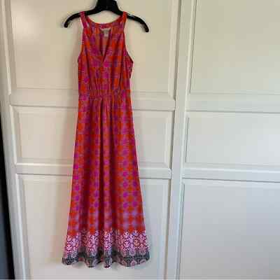 Banana Republic Colorful Cinch Waist Maxi Dress Size 0 Orange/Pink 11755 | eBay Banana Republic Colorful Cinch Waist Maxi Dress Size 0 Orange/Pink 11755 | eBay