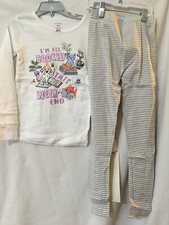 New Carter's Dog Cat Book Girls Pajama Set Snug fit White gray many sizes