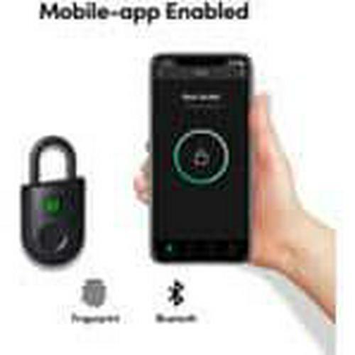 Igloohome Padlock Keyless Fingerprint Aluminum Bluetooth Red Type-C Rechargeable - Picture 2 of 8