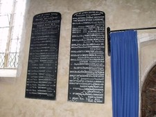 Photo 12x8 Lifeboat service boards Sea Palling The walls of St Margaret  c2010