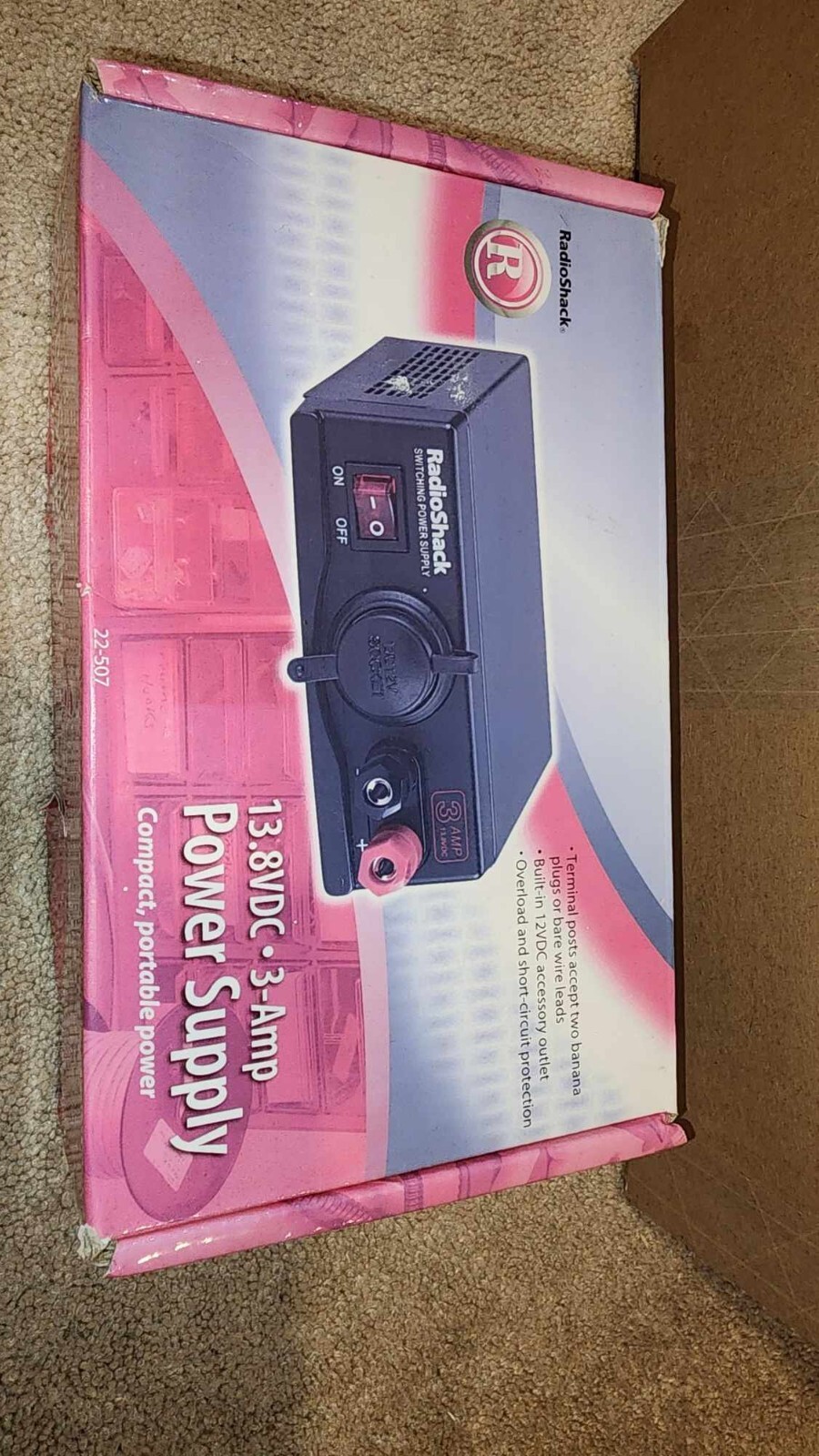 RadioShack Radio Shack Power Supply No. 22507 Input 120v Output 13.8v