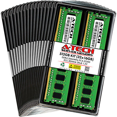 512GB 32x 16GB PC4-2666 RDIMM QNAP TDS-h2489FU-4309Y-64G Memory RAM