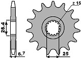 PIGNON AVANT 2168 en acier forgé pas 520 pour moto de cross