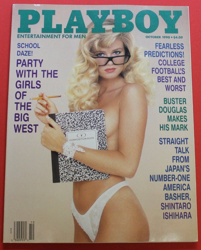 PLAYBOY OCTOBER 1990 - PLAYMATE BRITTANY YORK - GIRLS OF THE BIG WEST PICTORIAL