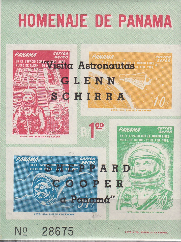 Panama Nr. Bl. 13** (658-661**) Astronauten / Glenn, Schirra, Sheppard, Cooper - Bild 1 von 1