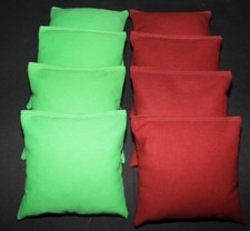 ALL WEATHER CORNHOLE BEAN BAGS Lime Maroon Resin Filled WATERPROOF