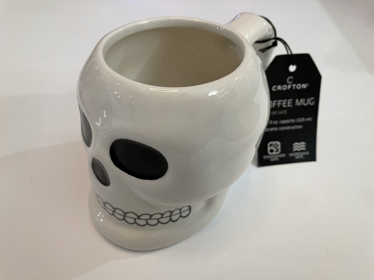 NEW With Tag Crofton Skull Coffee Mug 11oz Ceramic Stoneware Aldi Exclusive  2020