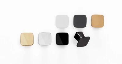 Viefe Bouton de Meuble Prism 0638 Poignée Porte Carré Noir Argent Or