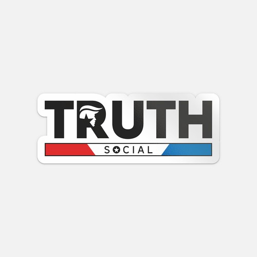 "Decalcomania adesivo paraurti auto Truth Social Trump vinile ""TAGLIE""" - Foto 1 di 3