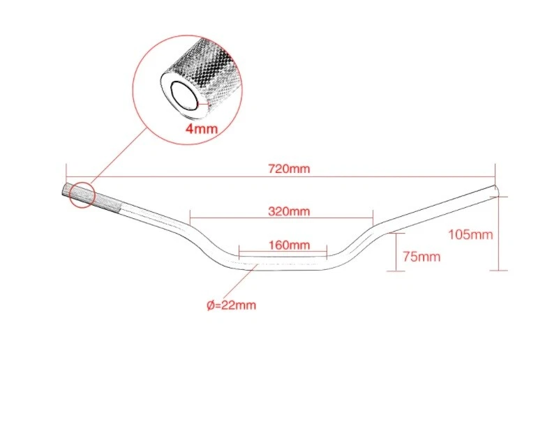Manillar Rizoma aluminio de 22mm azul moto para moto Yamaha Fazer 600 YS 250 FZ2 - Imagen 2 de 2