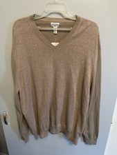 Dockers Men  s NWT Brown Cotton Pullover Sweater V-Neck Size XXL