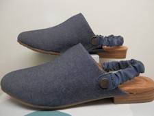 Earth Origins Adjustable Back Mules Ren Denim Fabric 9 US /40.5 EU / UK 7