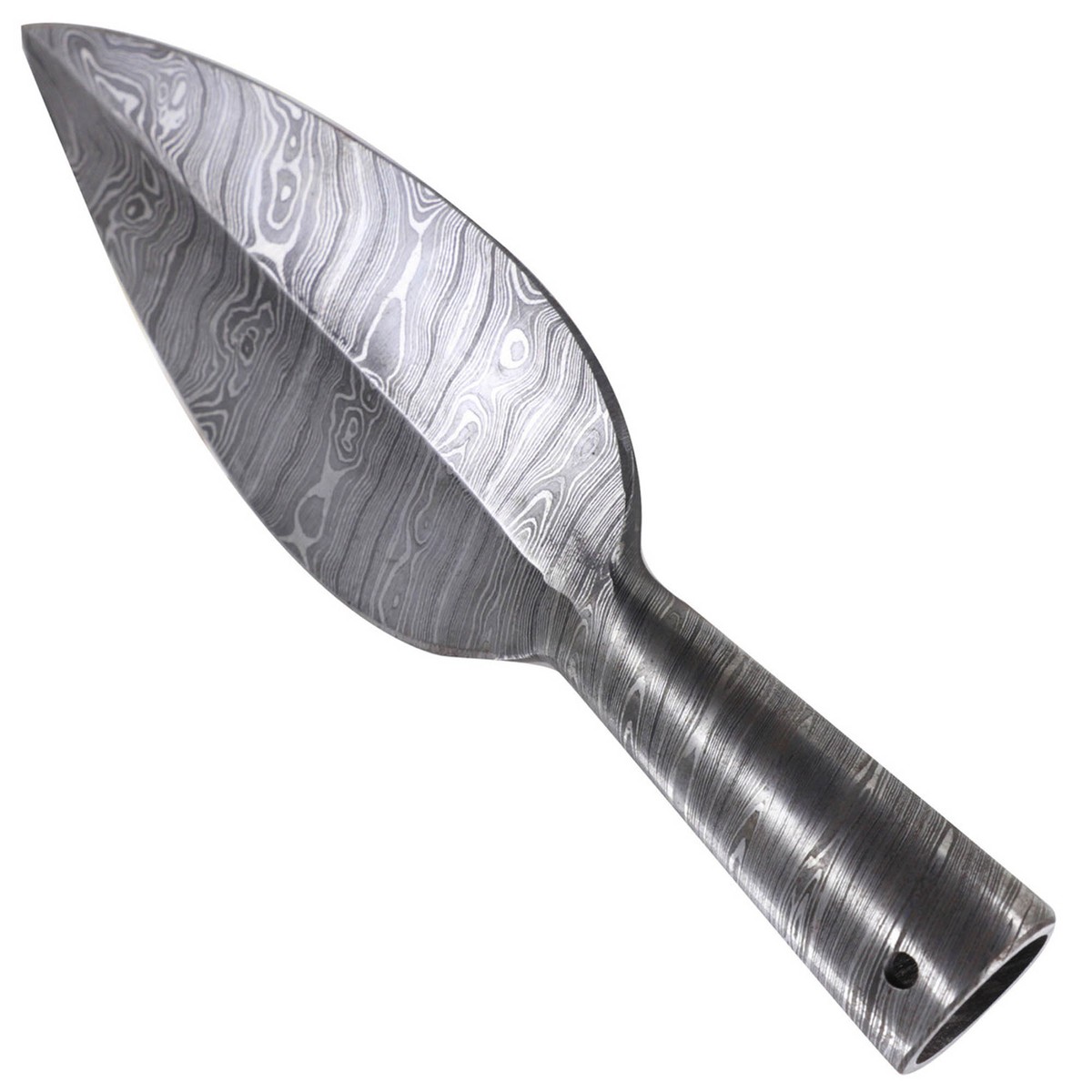 Hand-Forged Damascus Steel Spear Head | Viking Throwing Spearhead