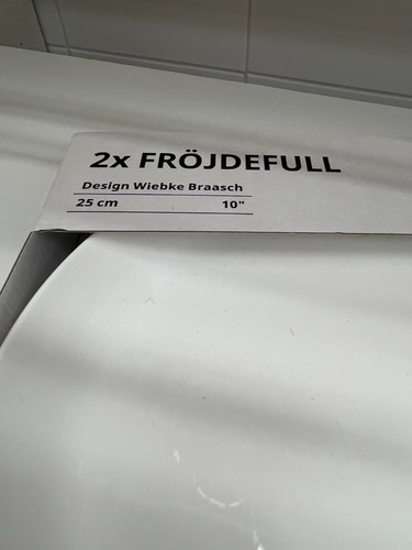 Brand New IKEA FROJDEFULL White Plate 25 cm (10 ") 005.197.28 - Picture 2 of 5