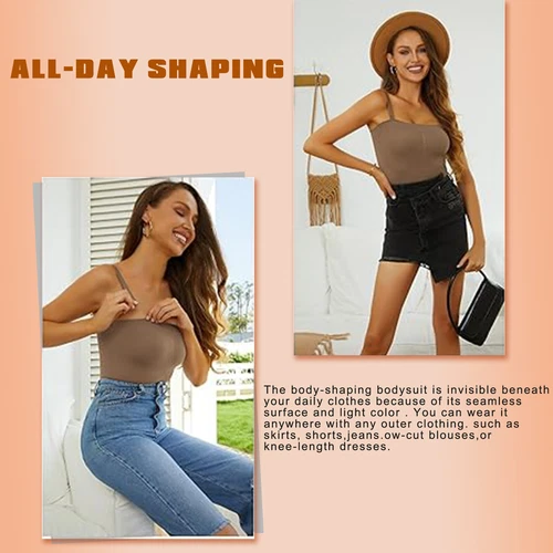 Traje para mujer sin tirantes de compresión con forma moldeador de cuerpo para el torso control de barriga - Imagen 5 de 31