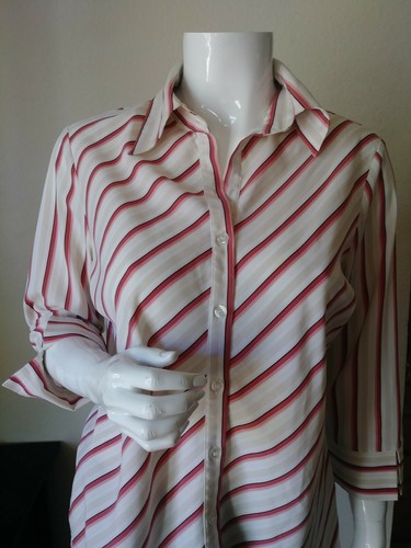 Worthington Womens Top polyester Stretch Button Down Blouse 3/4 Sleeve size M - Picture 4 of 7