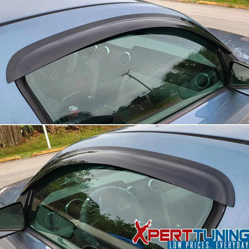 Para 05-09 Ford Mustang Cupé 2 puertas Viseras Ventana Humo Ventilación Lluvia Gurad Acrílico Foto 2 de 4