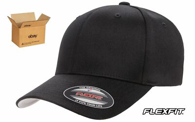 FLEXFIT 6277 BLANK HAT CURVED COTTON BLEND BILL FLEX FIT *FREE SHIPPING in BOX*