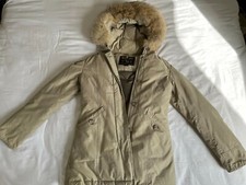 Woolrich Woman's Arctic Parka With Removable Raccoon Fur - Beige - Size S £250