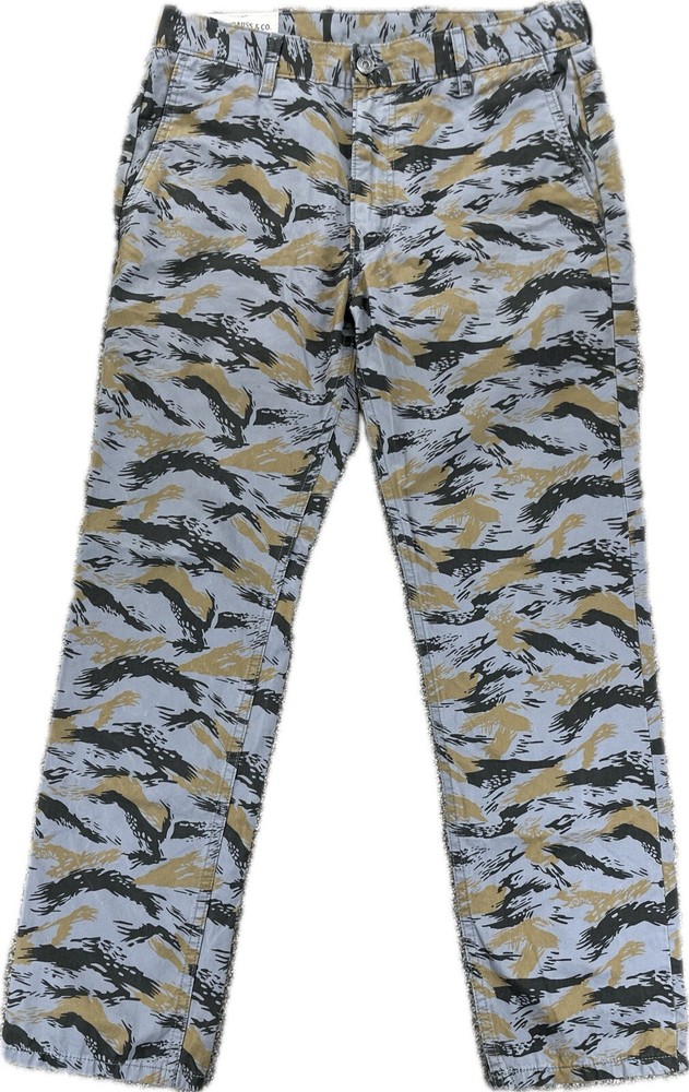 Levis Gray Woodland Camo Cotton Chino Mens Pants 32x30 Slash Pocket White Tab  