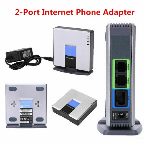 Unlocked VoIP  Router SIP+RJ45+2 Phone Ports Adapter fr  PAP2T SLS - Picture 1 of 11