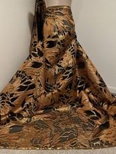 Copper Black Metallic Brocade Organza Fabric 58 Width Sold By The Yard