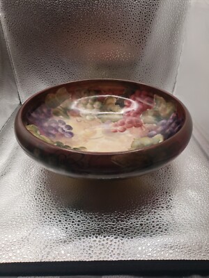 BEAUTIFUL ANTIQUE LARGE T & V LIMOGES HAND PAINTED  BOWL WITH GRAPES