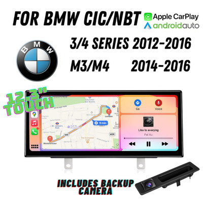 PEMP Wireless Carpaly 12.3'' 3/4 Series BMW F30 F31 F32 F34 F36 NBT/CIC w/BackCam