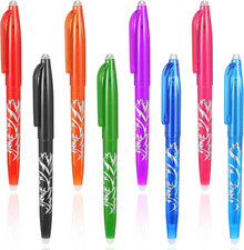 8Pcs Heat Erasable Pens for Fabric, Fabric Marking Pens Fabrics Markers No Ghost