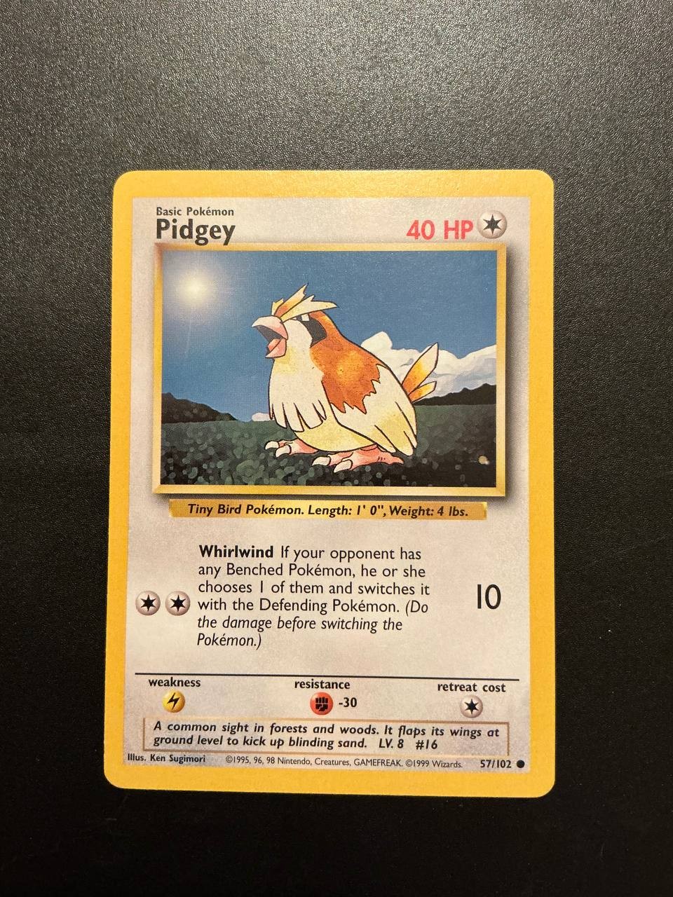 Pokemon Pidgey 57/102 Base Set Unlimited
