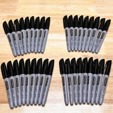 Black Permanent Markers, 36 Pack Bulk, Felt Tip, Waterproof and Fade Resistant