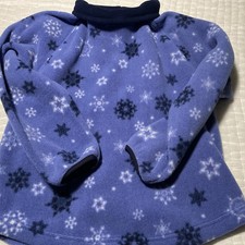 Vintage L.L.kids by L.L.Bean Fleece Pullover Snowflakes Blue Large NWOT