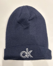 Calvin Klein Strickmütze mit Umschlag Blau E...