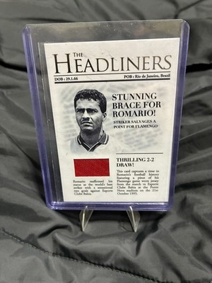 2023-24 Futera Unique World Football Headliners Relics Romario #HL23 /16 (MEM)