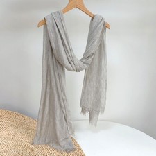 Unisex soft Crochet Scarf Solid Color Autumn Neckerchief Shawl Wrap Bandana