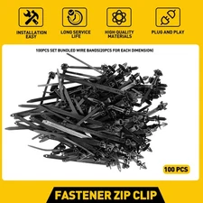 100PC/Set Car Line Cable Tie Wire Harness Line Zip Fasteners Clips Bundled Bands