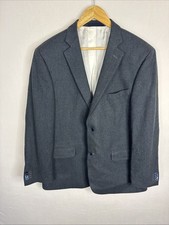 Arnold Brant Men 42R Sport Coat Blue Wool Bamboo Blend 2 Button Blazer