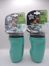 Lot of 2 Tommee Tippee Insulated Sportee Toddler 9oz Bite Resistant BPA Free