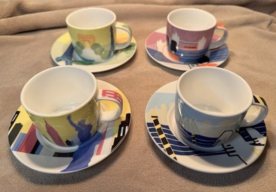 Vintage Studio Nova Around the World Demitasse/Espresso Cup & Saucer Set 8 Pc