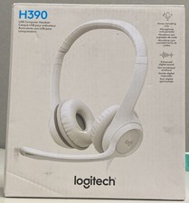 Logitech H390 Wired Headphones with Microphone USB On-Ear Stereo Off-White