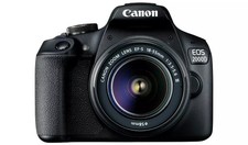 Canon EOS 2000D DSLR Camera 24.1MP EF-S 18-55mm IS II Lens Black Wi-Fi NFC Kit