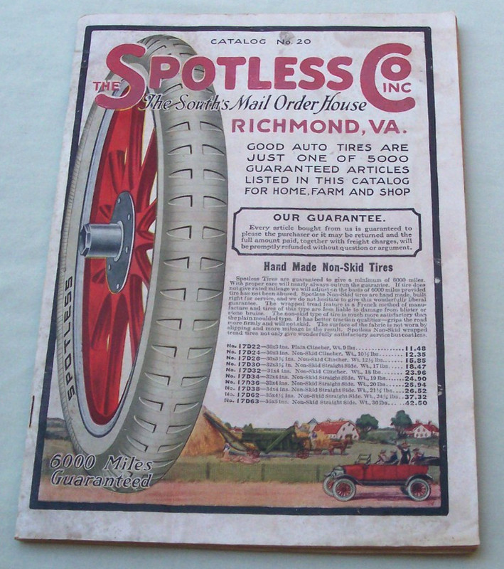 1919 THE SPOTLESS CO. INC Mail Order Catalog / Richmond VA / Farm Home MUCH MORE