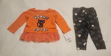 NWT Carter's Halloween Cat Scary Cute Outfit 2PC Set 12 Months Baby Girl