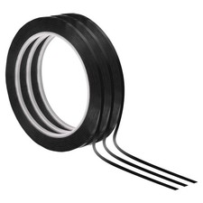 3PCS 1/8" x 72 Yards Whiteboard Tape Thin Dry Erase Tape Black