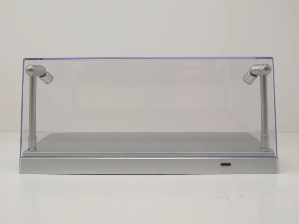 Scatola Trasparente Vetrina Illuminazione LED Argento per 1:43 O 1:24 Modelli - Immagine 3 di 4