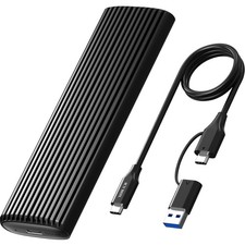 M.2 NVMe SATA SSD Enclosure USB C Adapter 10Gbps for 2230/2242/2260/2280