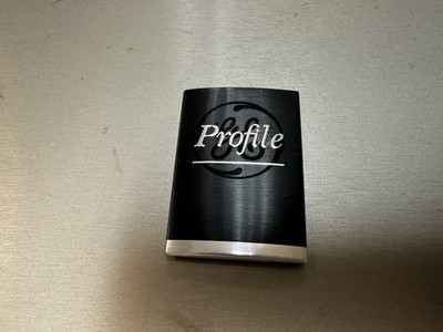 GE Profile Fridge Badge Nameplate, two tone, Black Brush Special Version, New