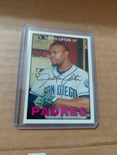 2016 Topps Heritage Baseball Justin Upton Card #THC-445 # /999 San Diego Padres 