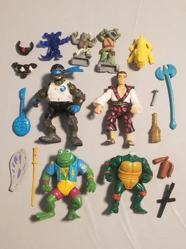 Vintage TMNT Lot 3+ figures And  accessories In EUC Nice Please view All