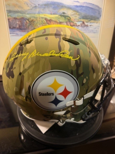 Terry Bradshaw Autographed Signed Pittsburgh Steelers Camo FS authentic BCA 
